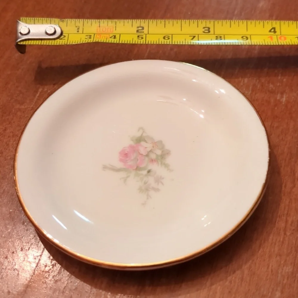 Vintage Gold-Rimmed Butter Pats, Set of 4 - Picture 2 of 7